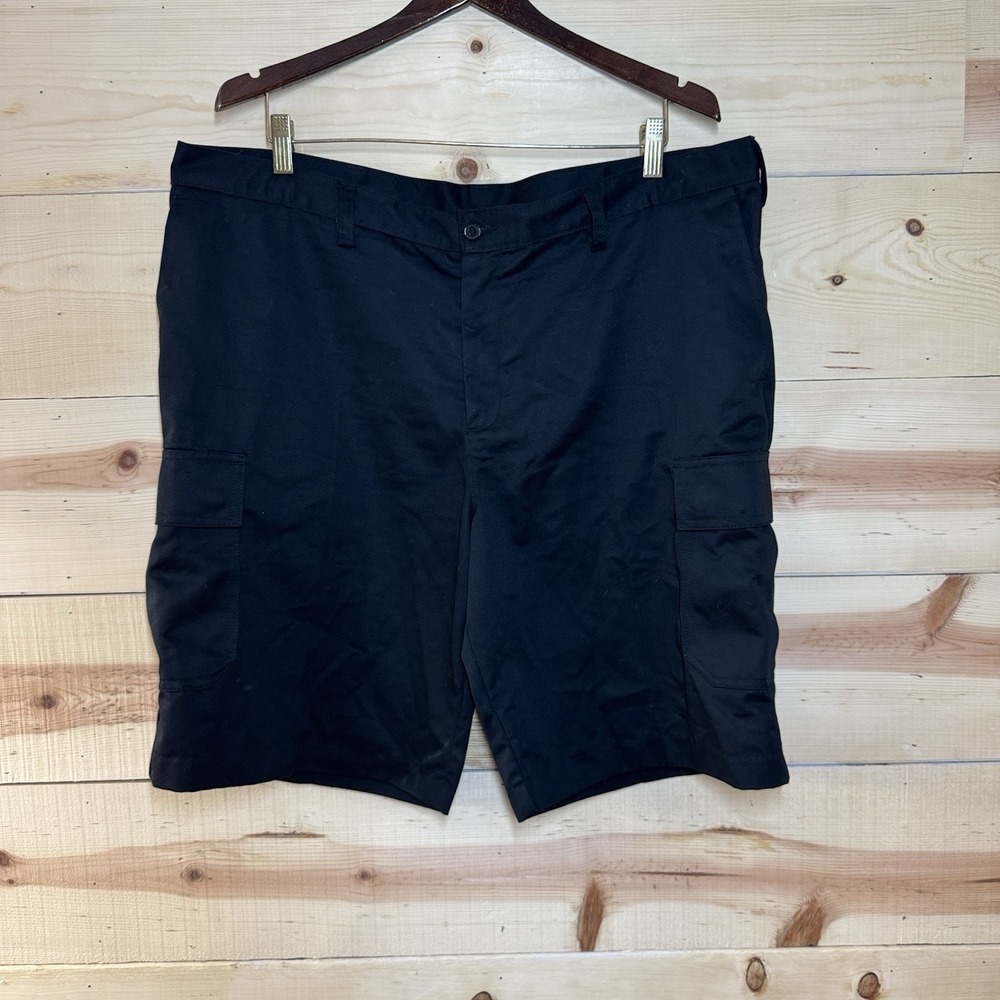 Edwards Mens Size 46 Navy Utility Chino Shorts Pleated Front Uniform Work